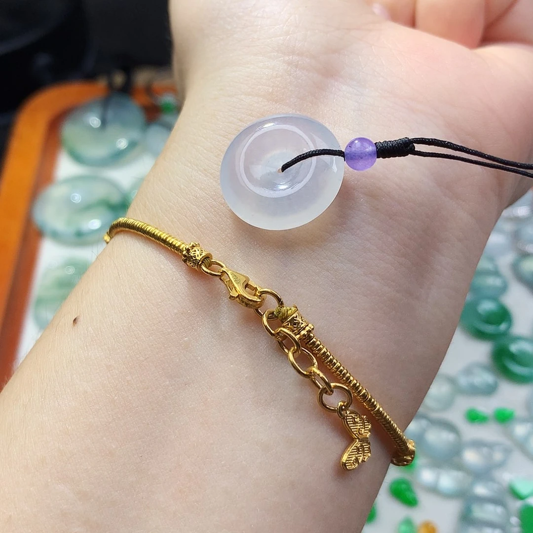 吊坠(不含链)未镶嵌翡翠平安扣