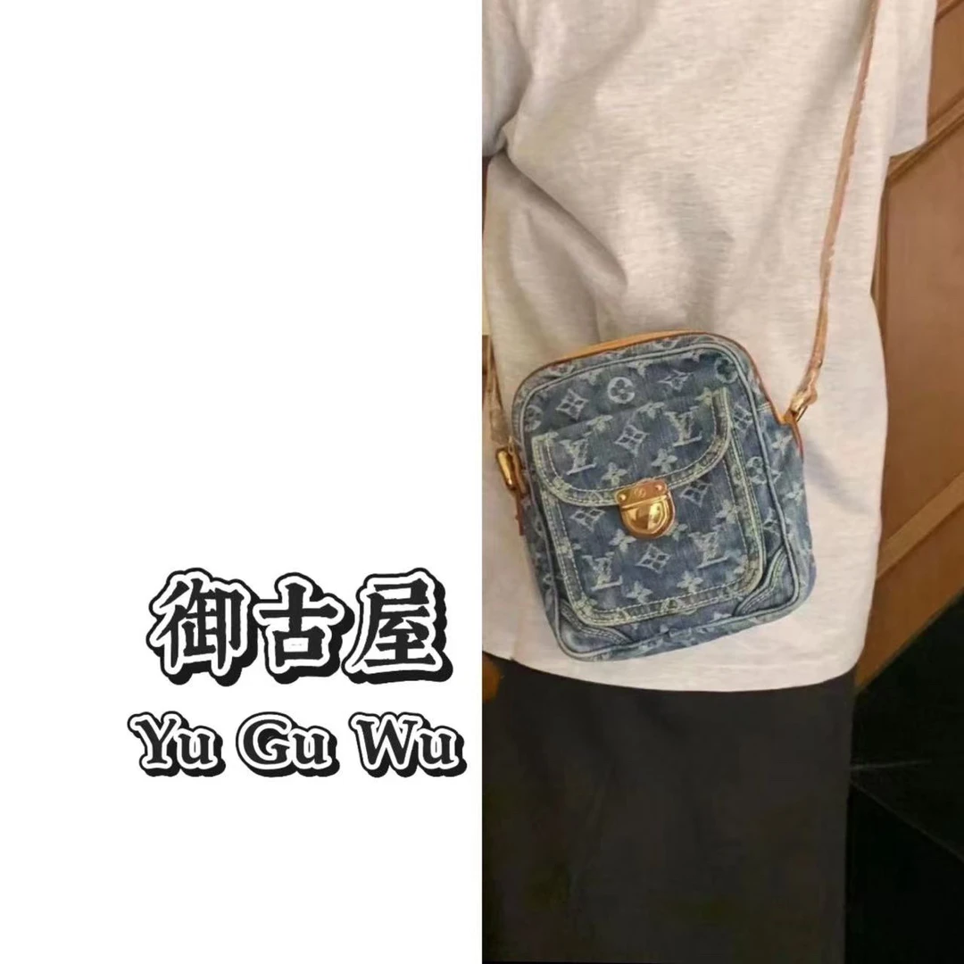 95新 LouisVuitton/路易威登 多宝二奢/49794/牛仔相机斜挎