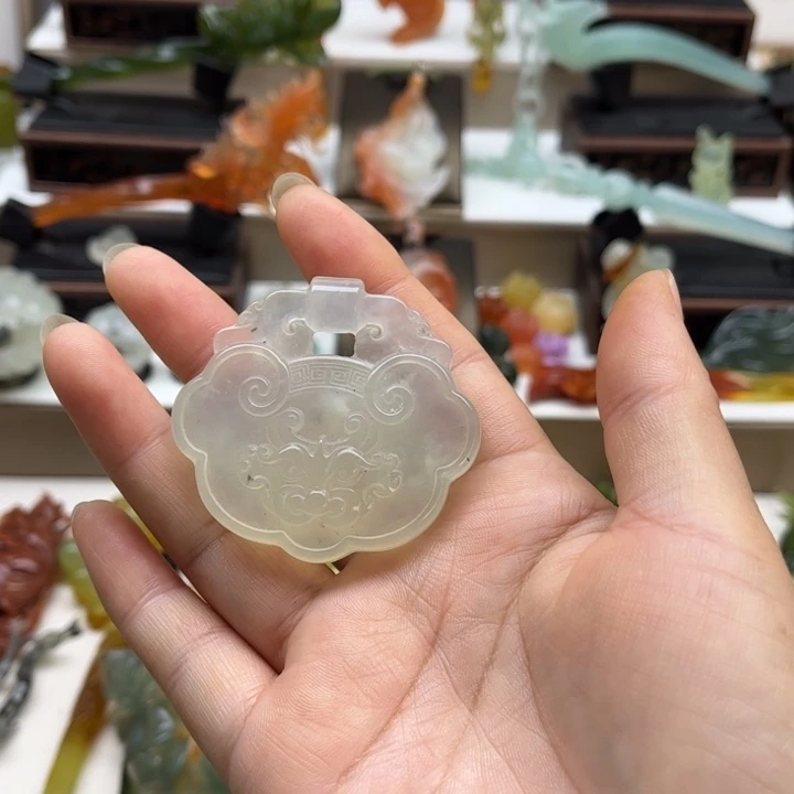 蛇纹石玉未镶嵌岫玉发簪