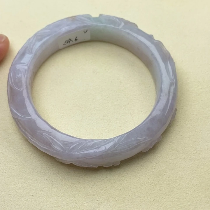 翡翠未镶嵌手镯54.8梅兰竹菊228