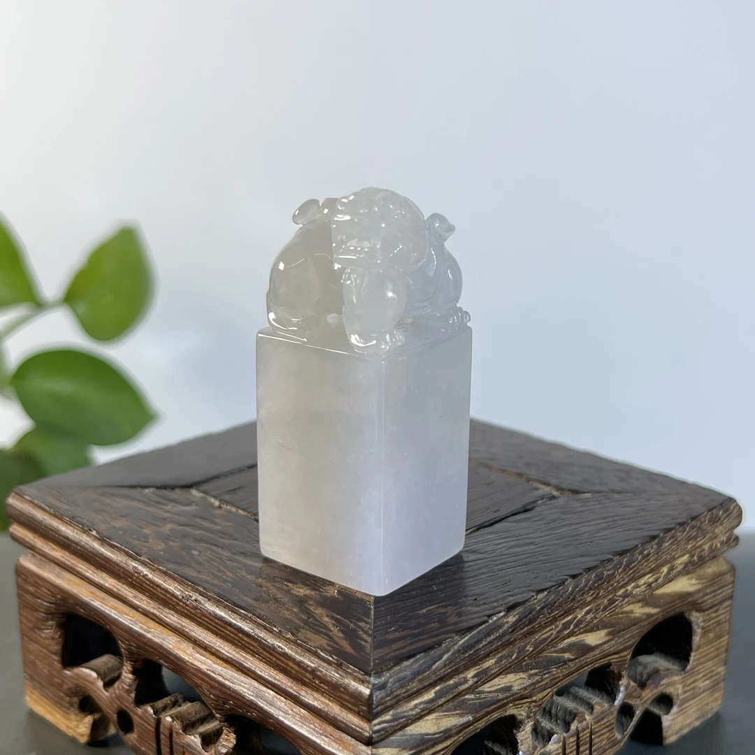 JYW29-132 天然翡翠缅甸A货 貔貅印章