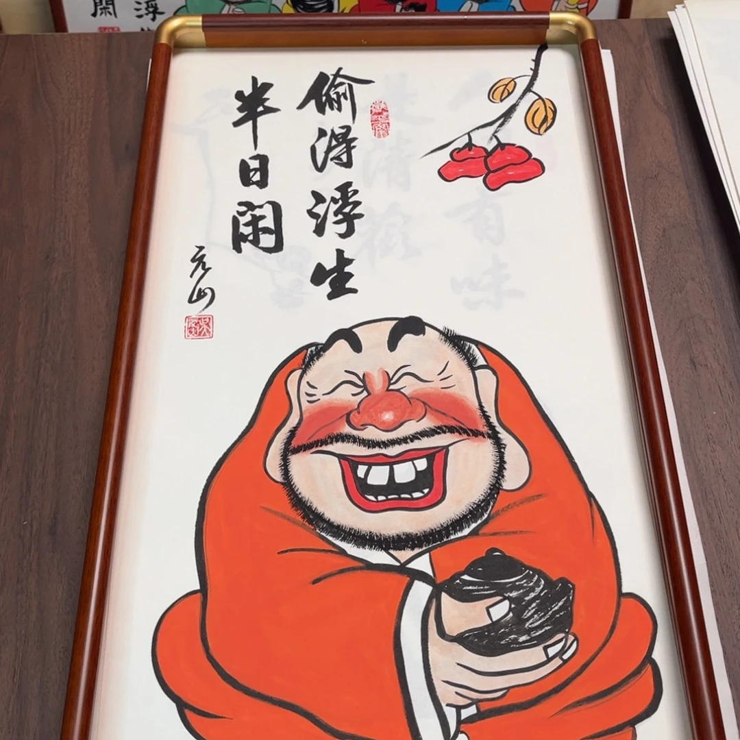 国画纯手绘禅意画作品