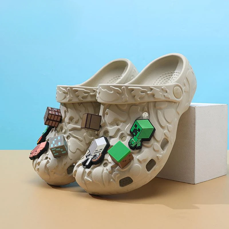 我的世界儿童洞洞鞋男童凉鞋2025夏季新款沙滩中大童防臭宝宝凉拖