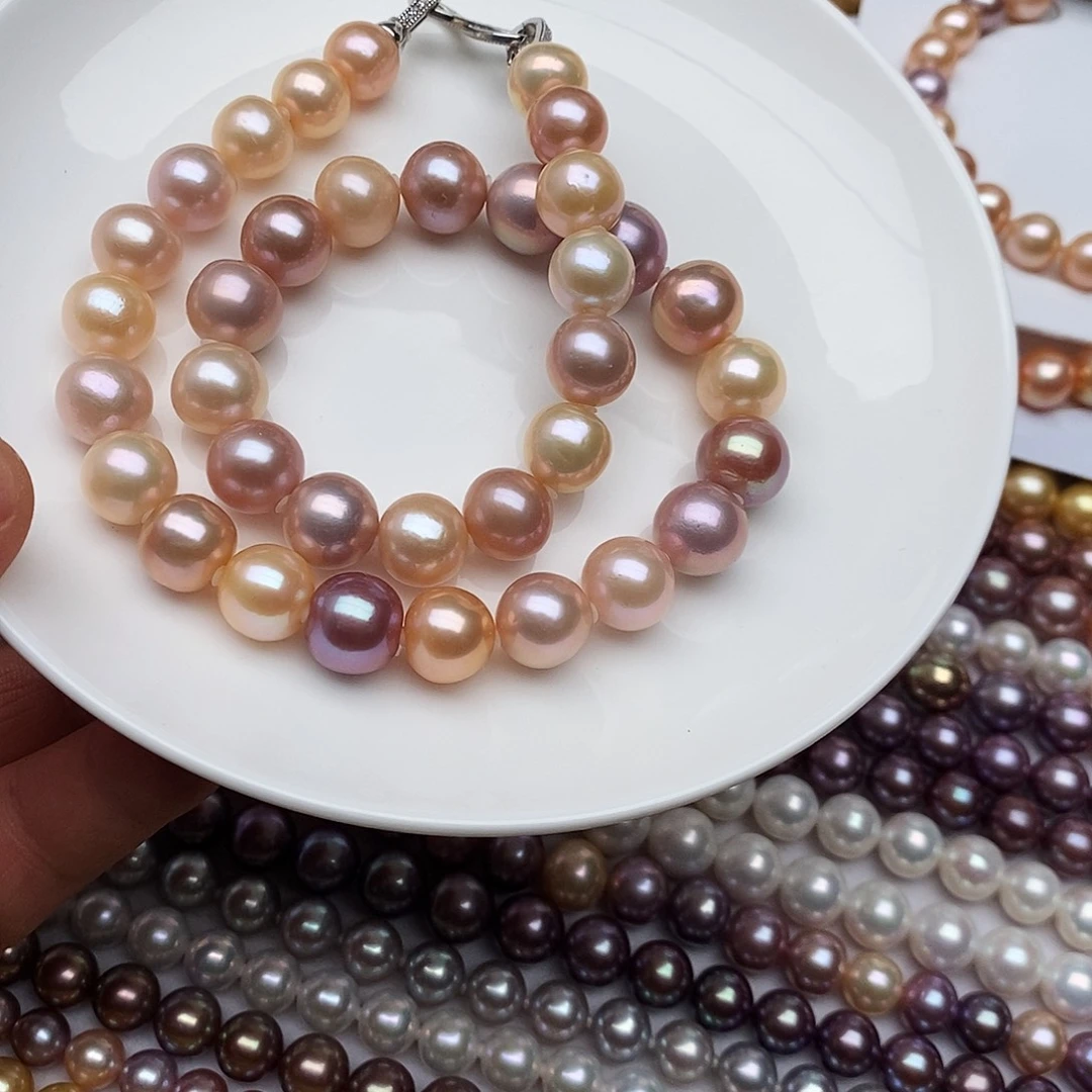 银S925镶嵌颈饰淡水珍珠