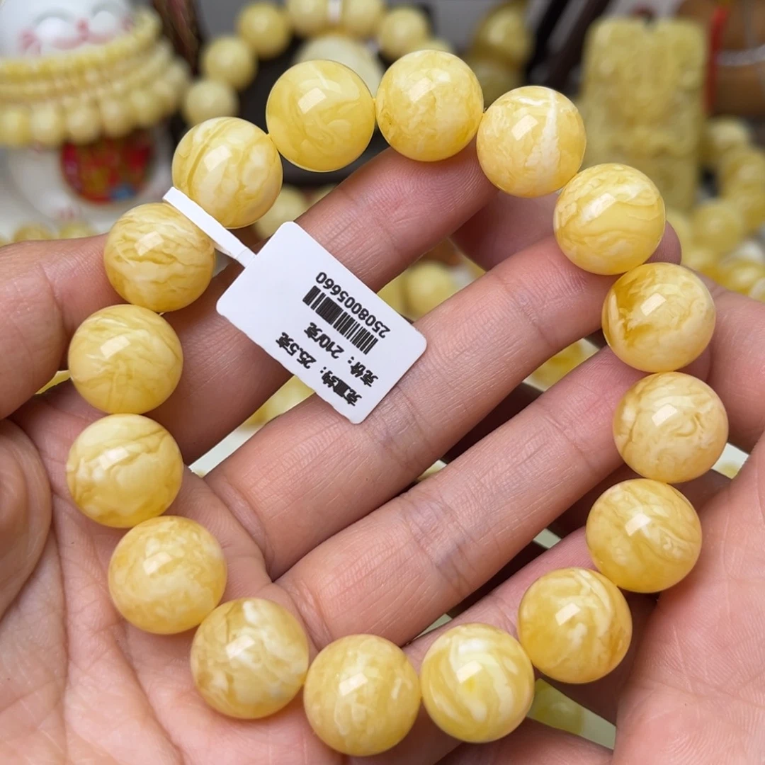 手串蜜蜡未镶嵌14+圆珠手串