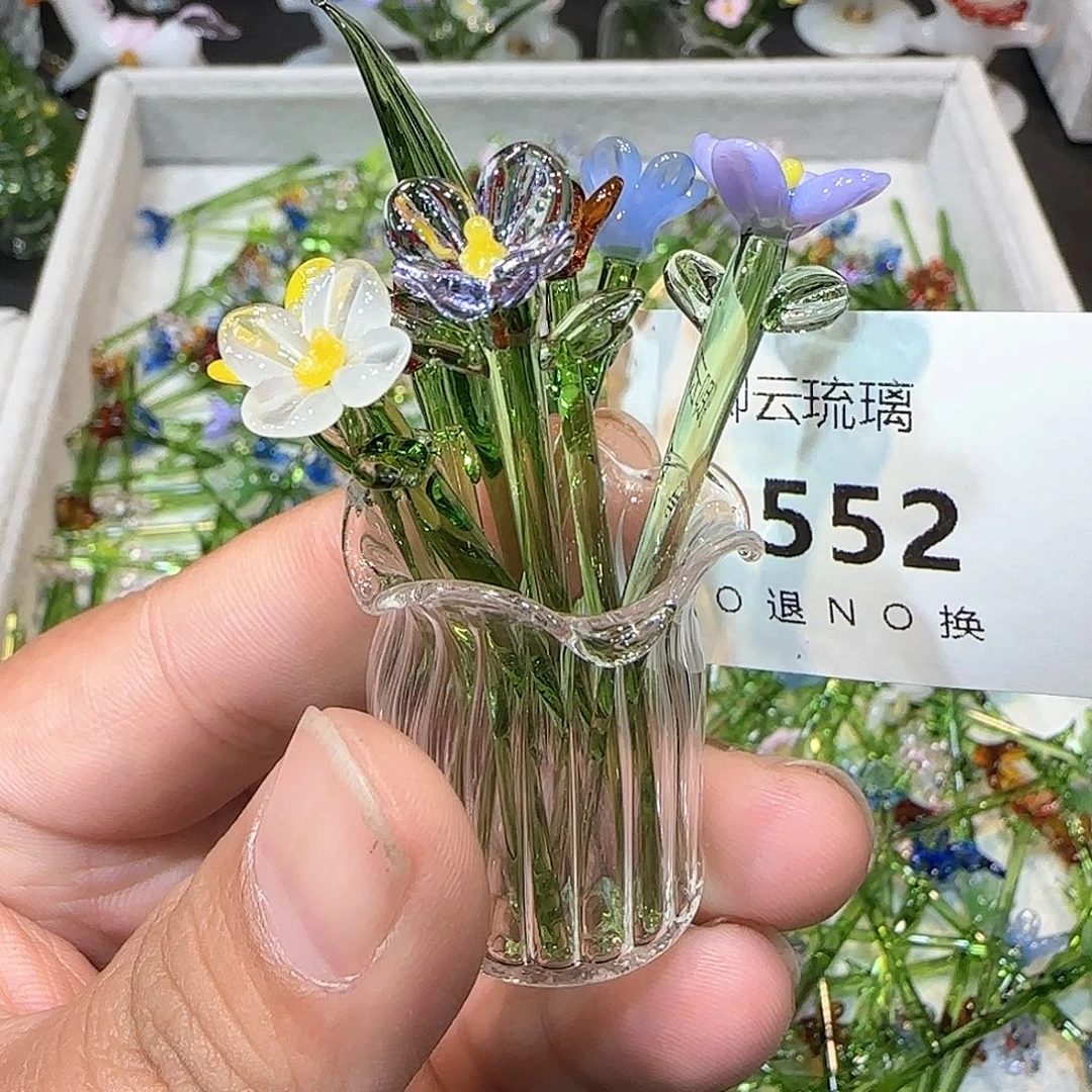 琉璃手工艺品552插花