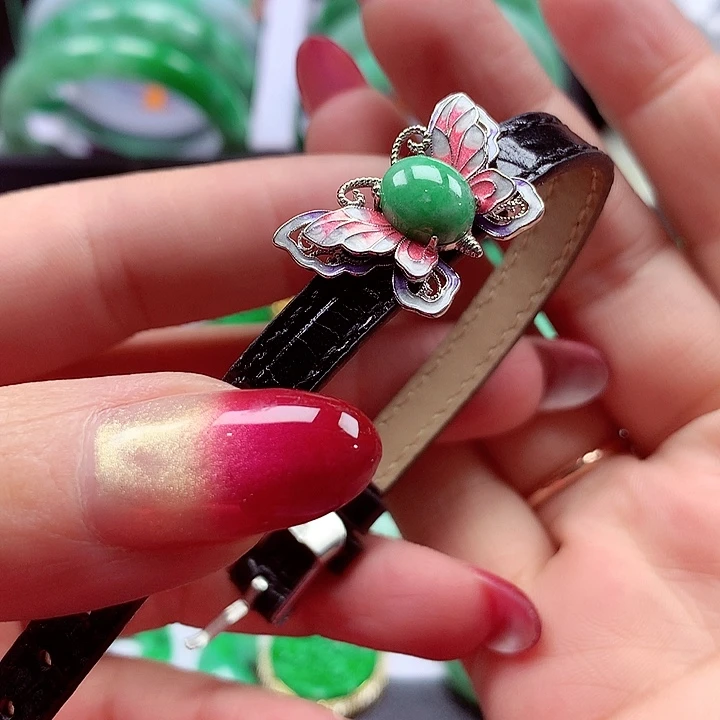 颈饰银S925镶嵌翡翠翡翠