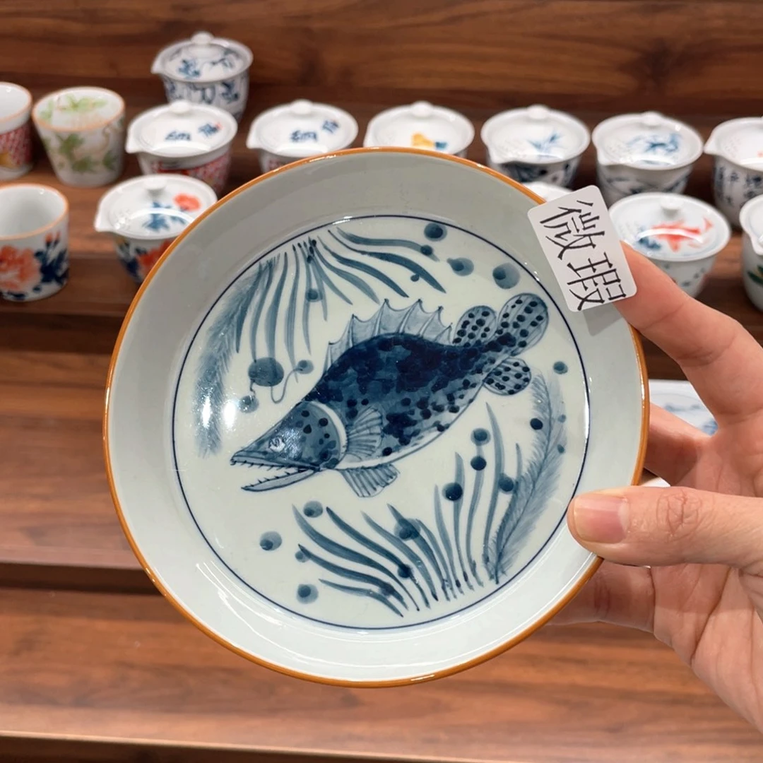 微瑕釉下彩纯手绘