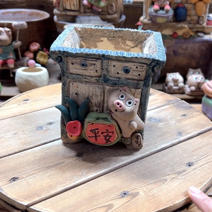 嘻哈多肉花盆百搭