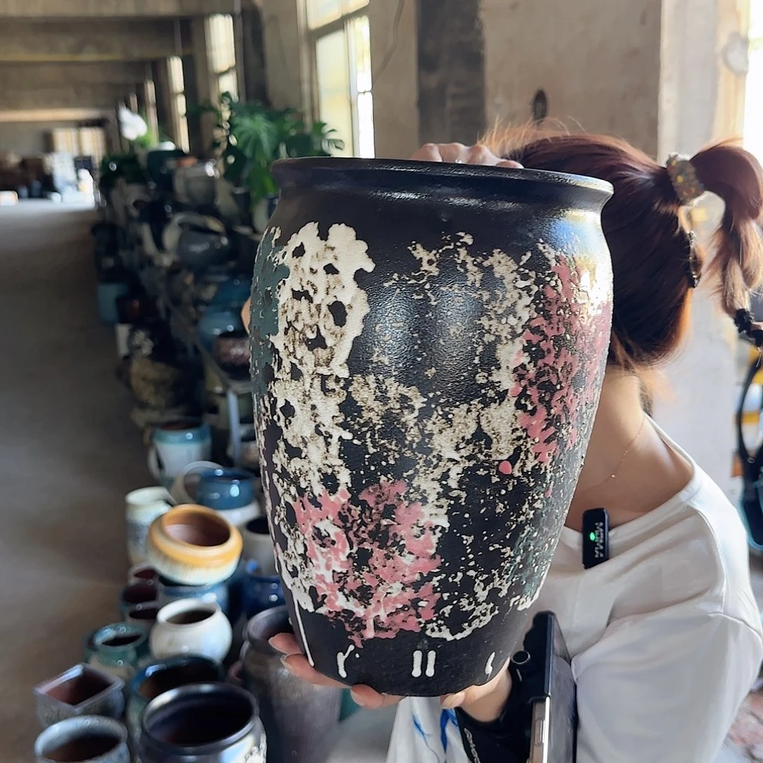 紫砂花盆王嫂花盆0815-307高30口20