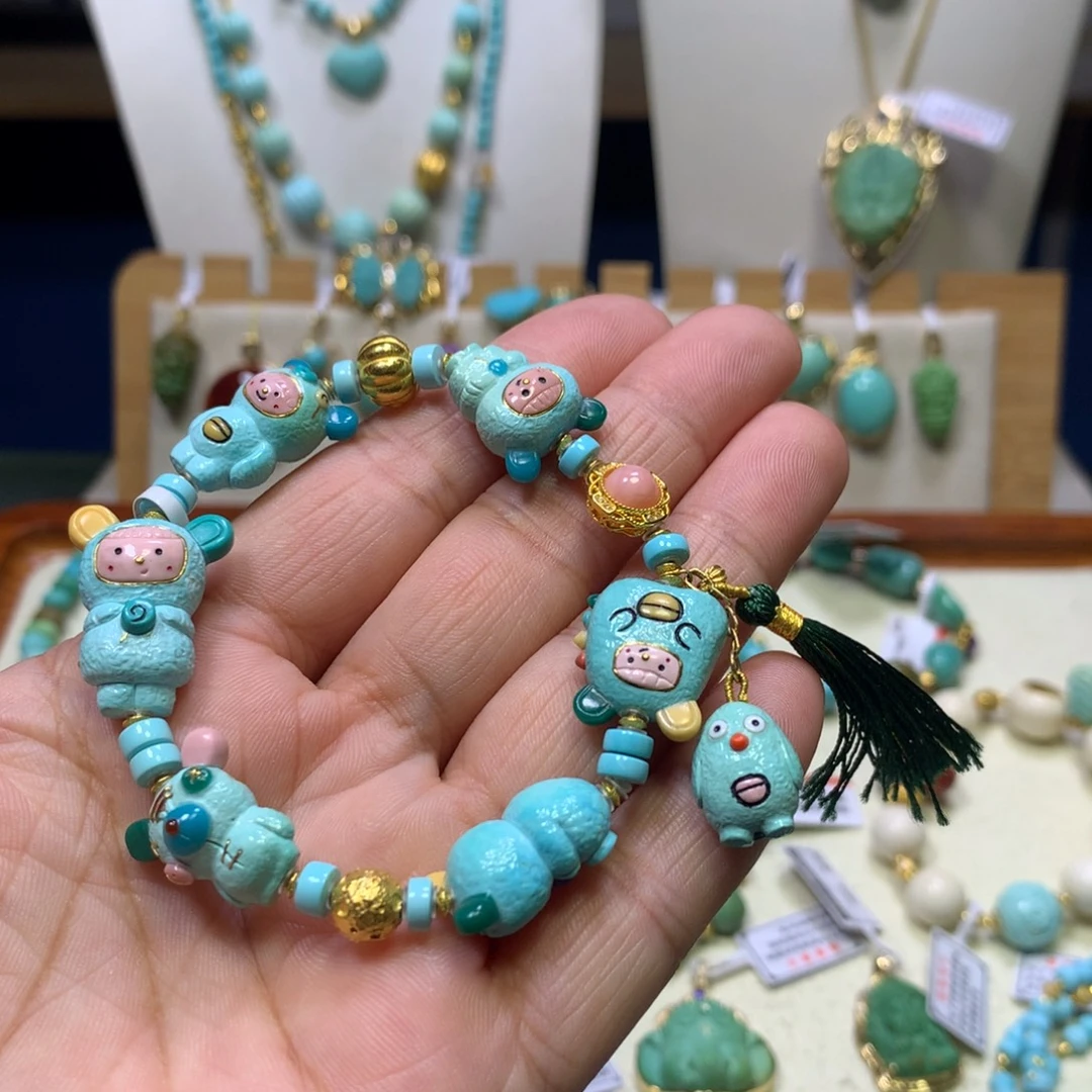 绿松石18K金镶嵌单圈