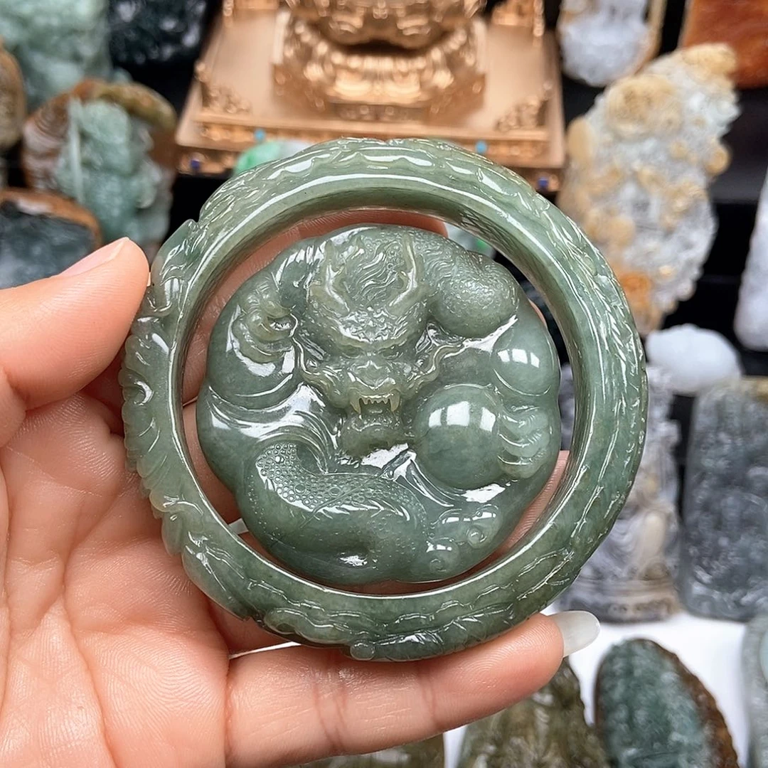 翡翠手镯未镶嵌天然缅甸翡翠A货挂件吊坠