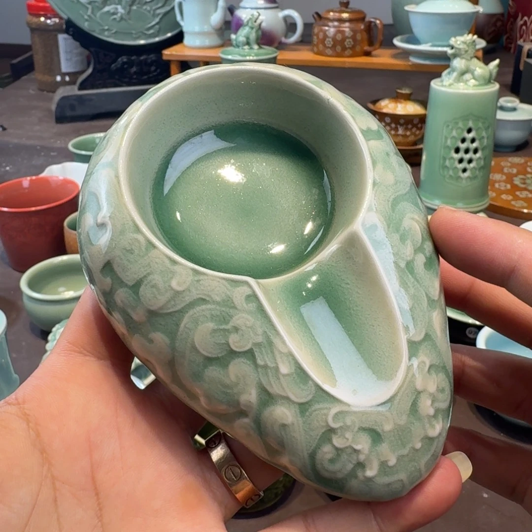 龙泉青瓷茶具微瑕