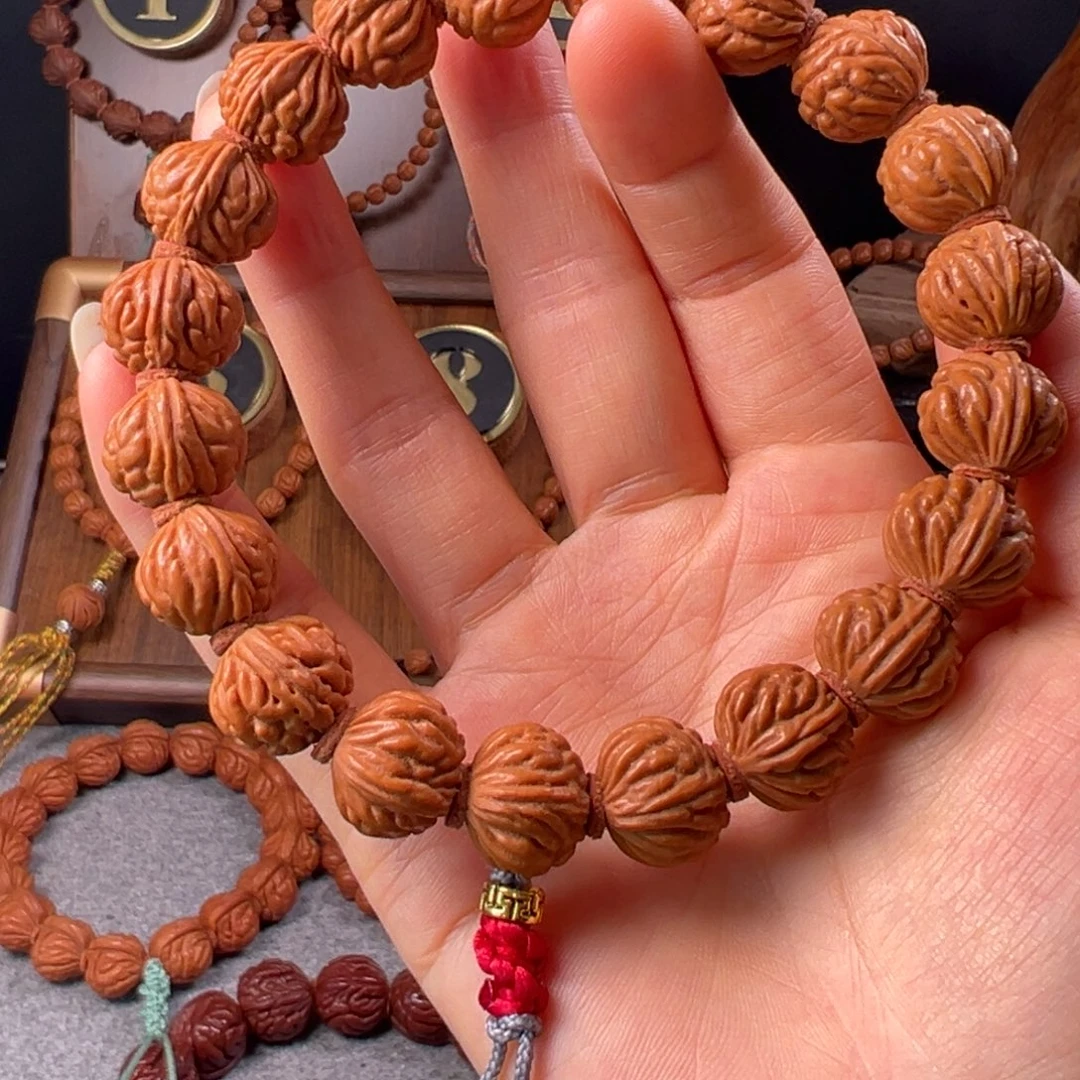 桃核吊坠15野生红莲