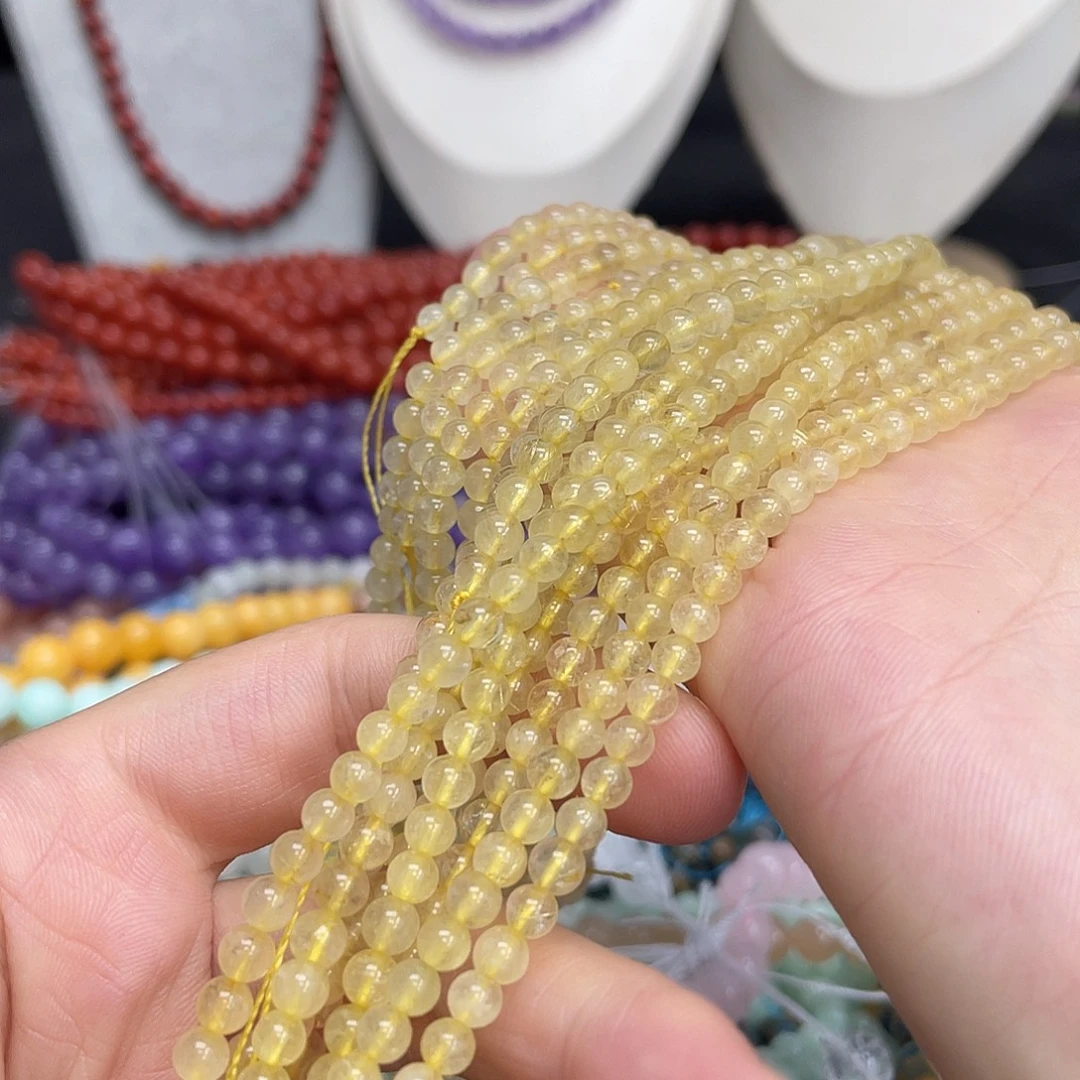 玛瑙/玉髓未镶嵌半成品金发晶4m