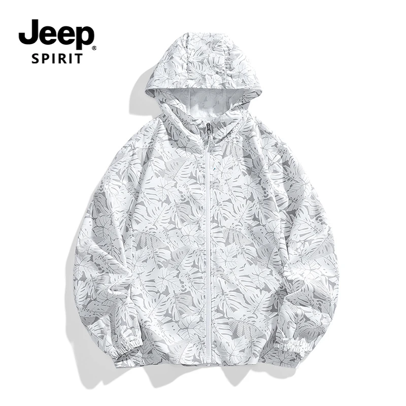 JEEP冰丝防晒衣男夏季2025新款防紫外线薄款青少年钓鱼防晒服外套