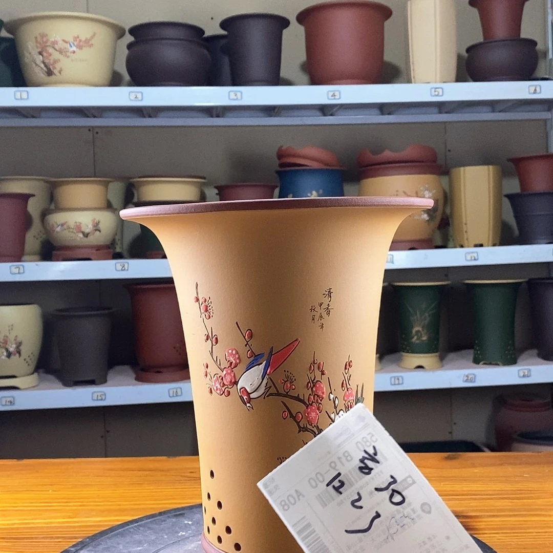 紫砂花盆紫砂兰花盆7