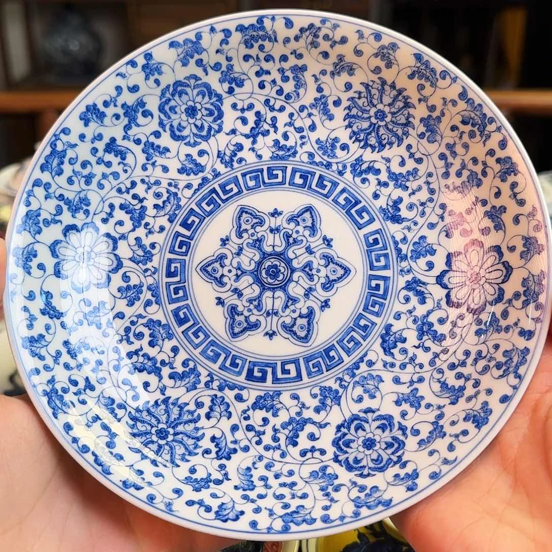 杯重工缠枝花卉点工宝相壶乘纯手绘