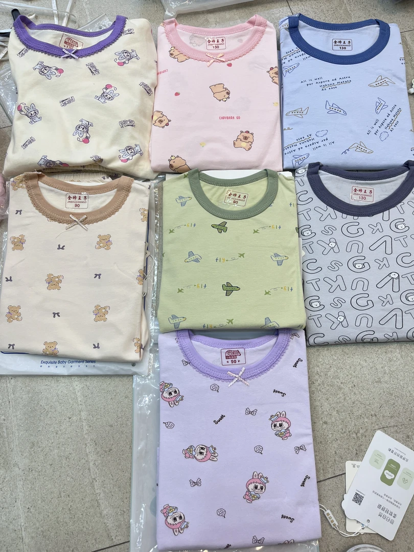 90-160秋款家居服套好多款式满印内衣套儿童印花