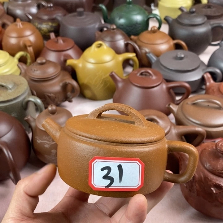 紫砂茶壶黄降坡汉瓦