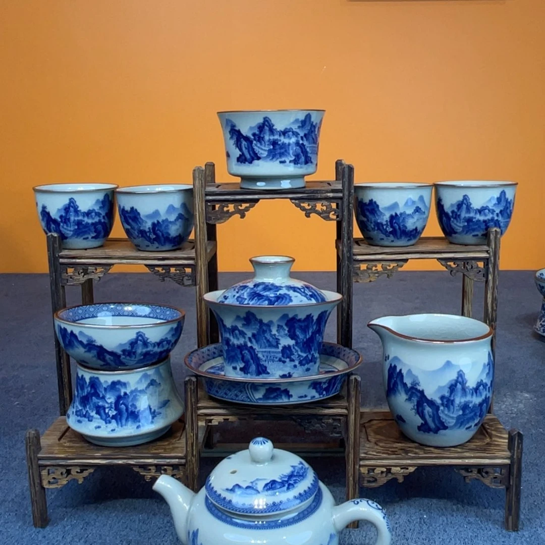 景德镇陶瓷釉下青花八件套