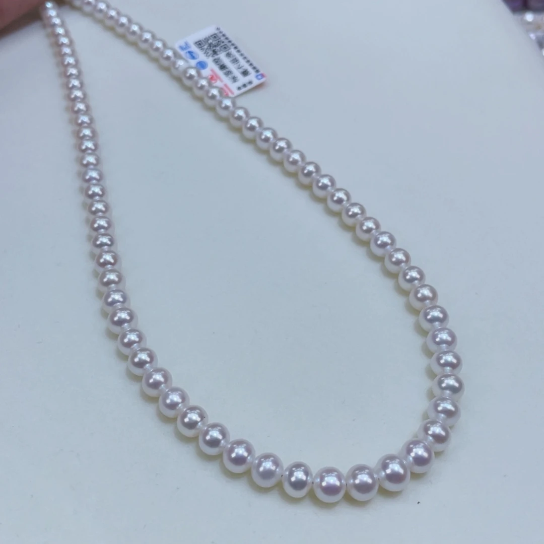 淡水珍珠5.5/6.5爆亮极强光灯泡光银S925镶嵌