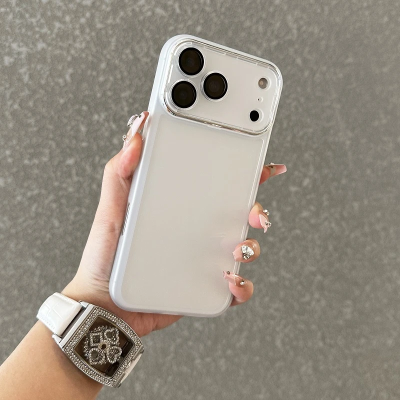 适用于iPhone17pro手机壳新款硅胶16简约防摔自带镜头膜软套15