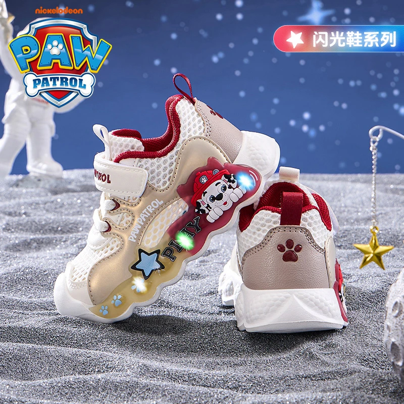 汪汪队童鞋2025夏季新款男童小男孩运动发光软底时尚闪灯潮鞋