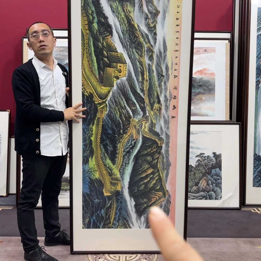 国画手绘作品带框210/80