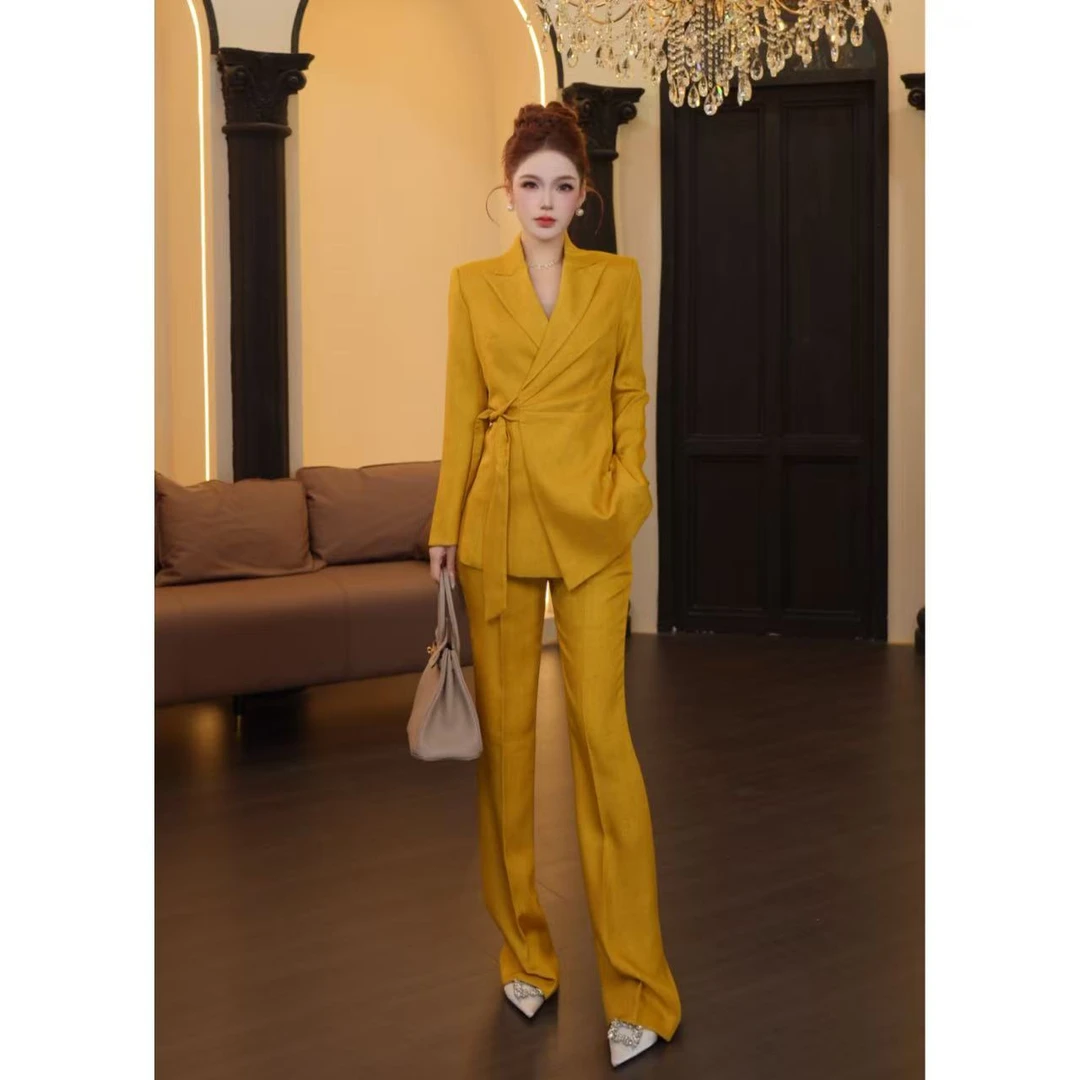 【温迪专属】西装套装轻职风职业长袖显瘦修身戗驳领常规修身JX177