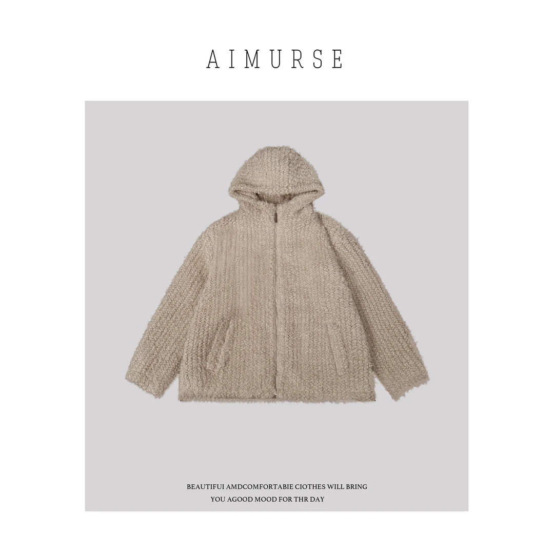 AIMURSE 【意威之旅】小众设计师 连帽拉链保暖百搭外套 AM30099
