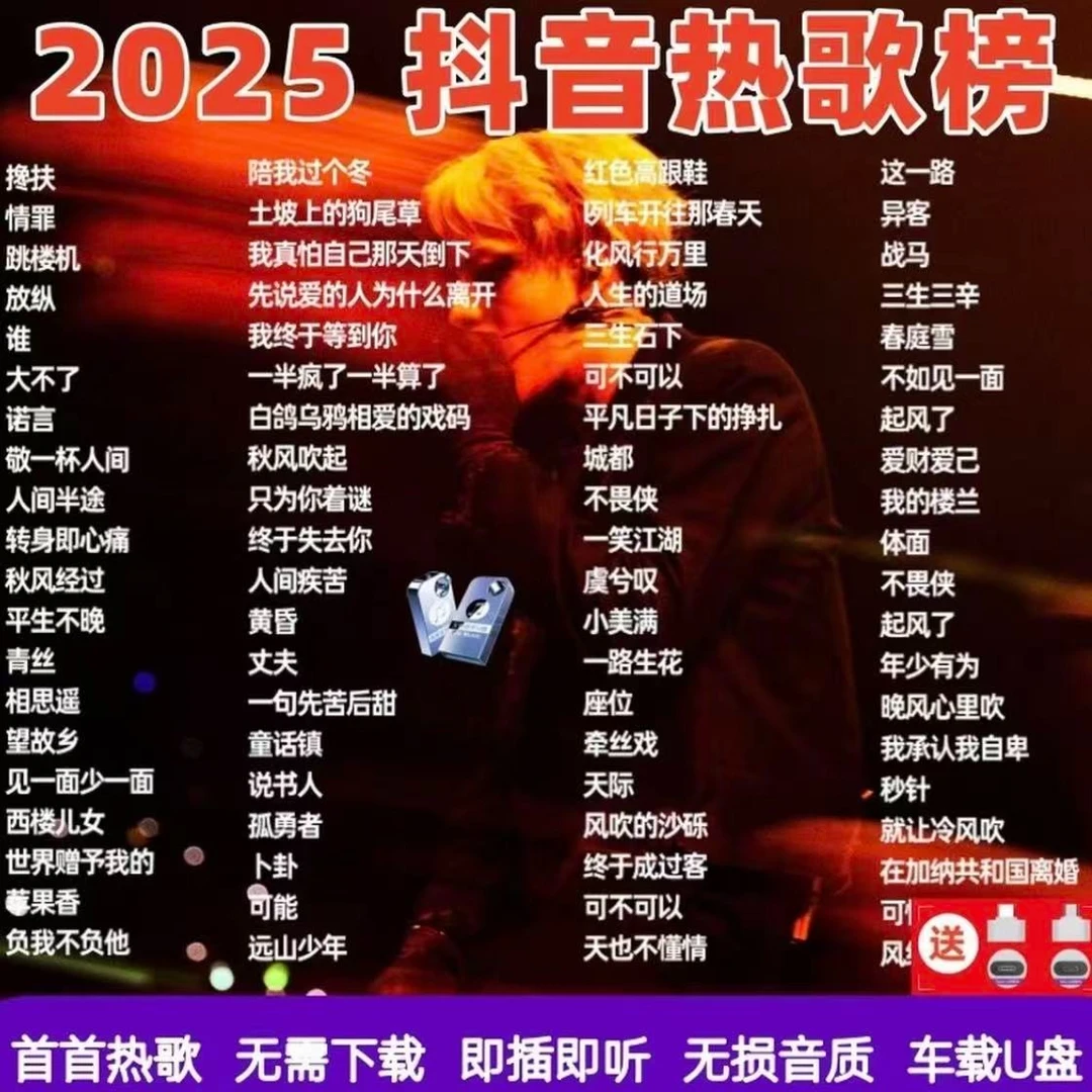 u盘音乐车载2025新款抖音网红热门神曲车载U盘火遍网络流行歌曲