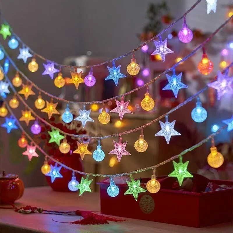 星星灯led小彩灯夜市摆地摊灯光氛围灯户外露营天幕装饰布置灯串