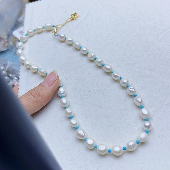 淡水珍珠材料贝珠银S925镶嵌香*秀