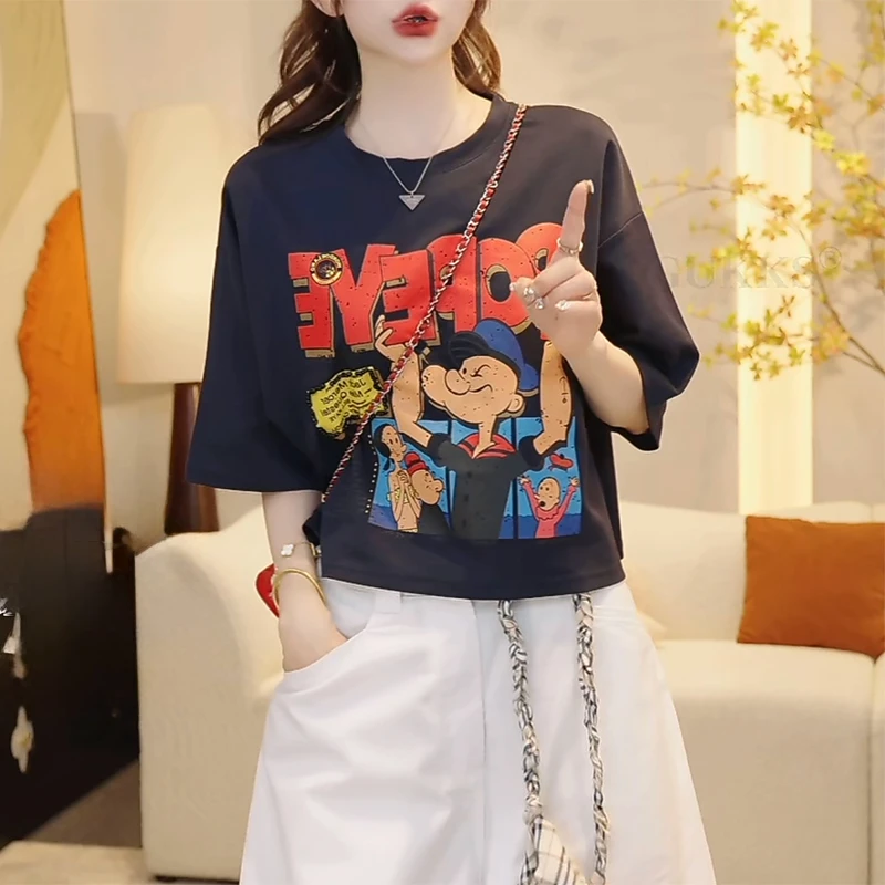 学院风设计感短袖印花字母T恤宽松百搭2025夏款休闲简约ins上衣