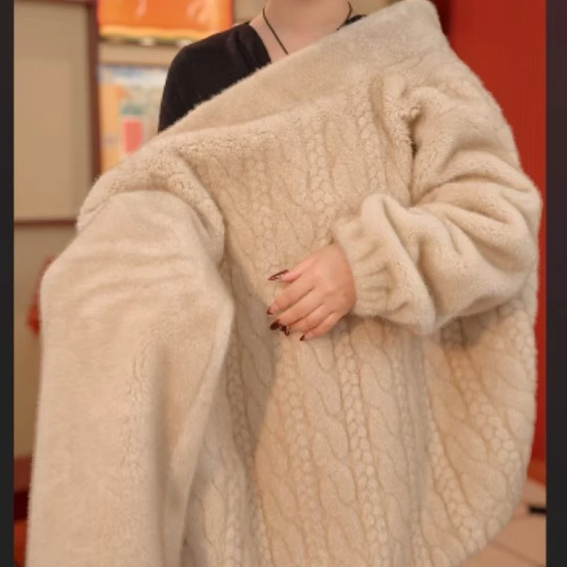 XJ--2025高级时尚雪兰毛外套