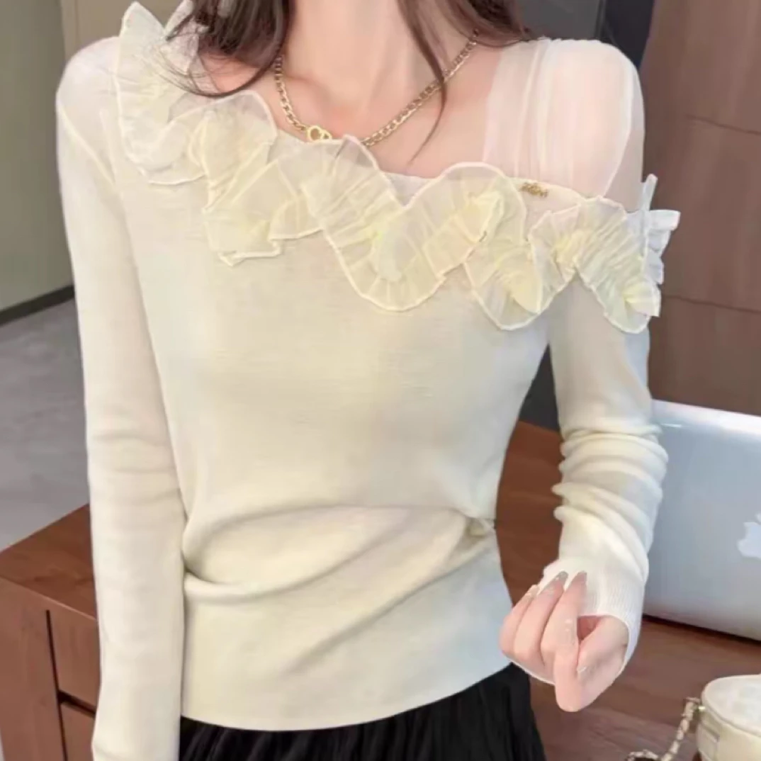 【悦己】云朵 蕾丝花边打底
