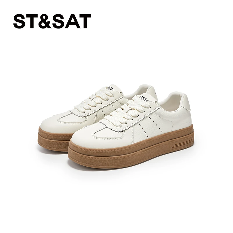 St&Sat/星期六运动时尚百搭夏季真皮复古春季厚底透气小众休闲鞋