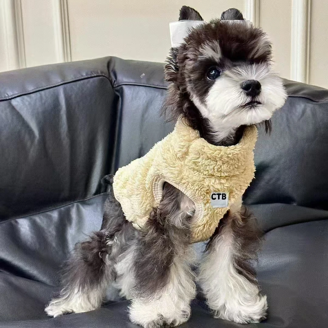 宠物秋冬季衣服双面绒地加厚保暖适用小型犬雪纳瑞比熊宠物衣服