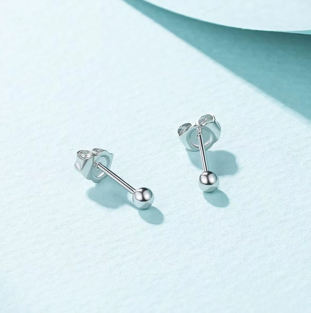 【铂金纪】PT950铂金 光珠耳钉 圆珠耳钉 素款耳钉 百搭简约气质