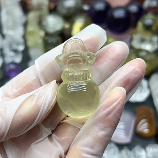 水晶吊坠(不含链)银S925镶嵌吊坠