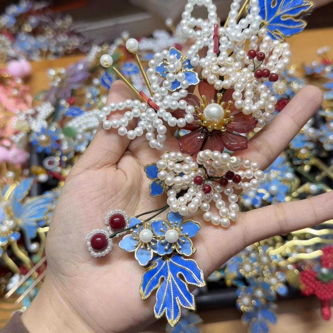 醋酸铁合金鹅毛仿点翠