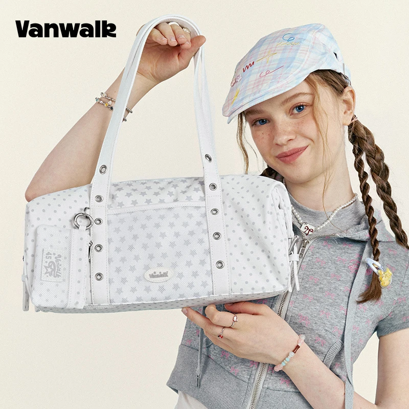 VANWALK Fruit Power新款少女小众单肩腋下手提包通勤运动包包ins