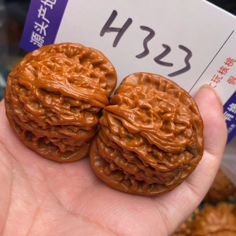【闪购商品】文玩核桃把件边40白狮子