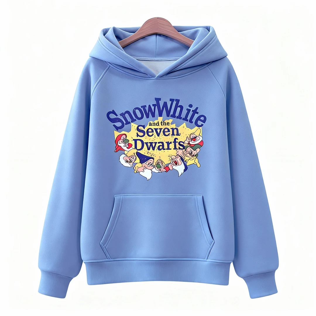 266加绒宽松版长袖连帽卫衣印花连帽衫秋冬【花93】2502天兰七号