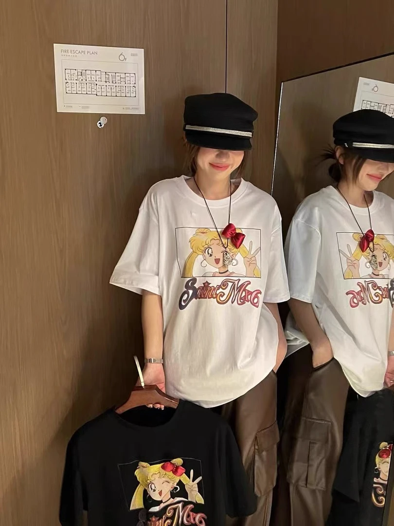 美少女战士  春夏休闲印花短袖T恤（9m2297#）9-214