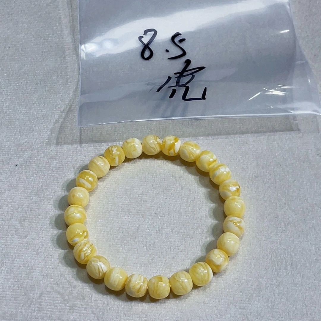 琥珀未镶嵌裸石999 8.5m 虎皮