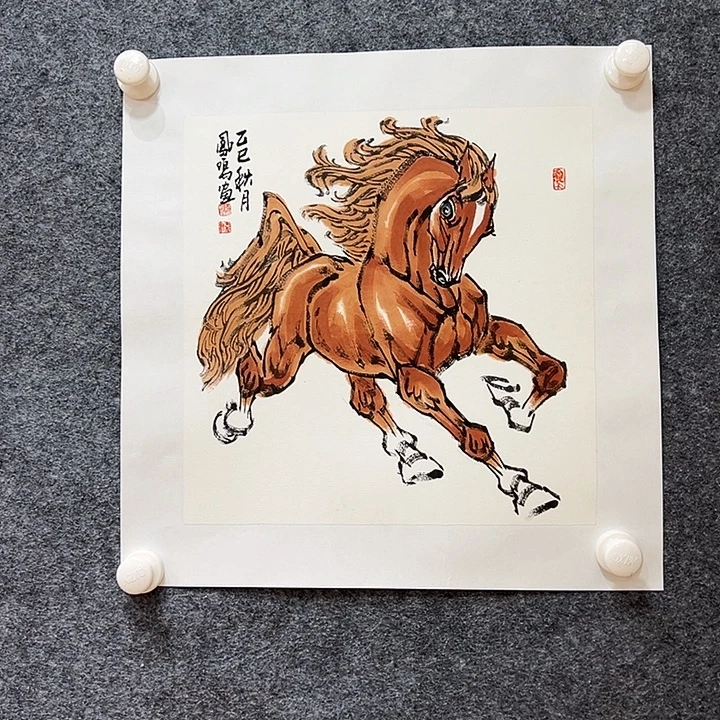 国画知鱼之乐纯手绘