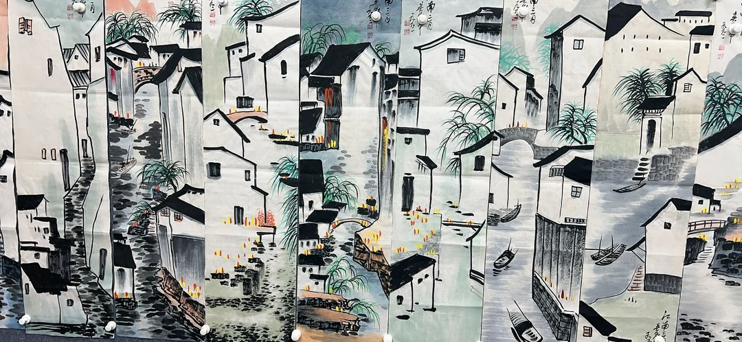 【四季】精品十二条屏装饰画通用链接
