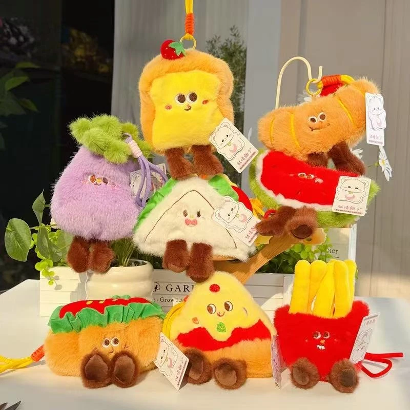 NM-17厘米可爱美食毛绒挂件 学生文具套装 【一单到手10个】